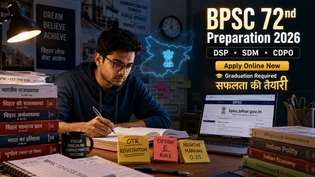 BPSC 72nd Pre Recruitment 2026: 1186 पदों पर भर्ती — Last Date 31 May, Vacancy, Eligibility, Exam Date और Apply Process पूरी जानकारी