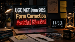 NTA UGC NET June 2026 Correction / Edit Form 2026: आज रात तक का मौका — क्या बदल सकते हैं, क्या नहीं, Step-by-Step Process