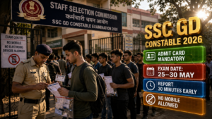 SSC GD Constable Admit Card 2026 OUT: ssc.gov.in से Region-wise Download करें — 4th Phase Exam 25–30 May, Login Details और Hall Ticket Guide