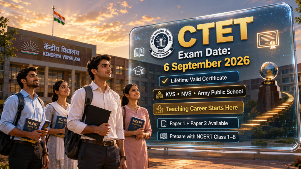 CTET September Online Form 2026 — 10 June Last Date, Exam 6 September, Paper 1 & 2 पूरी जानकारी