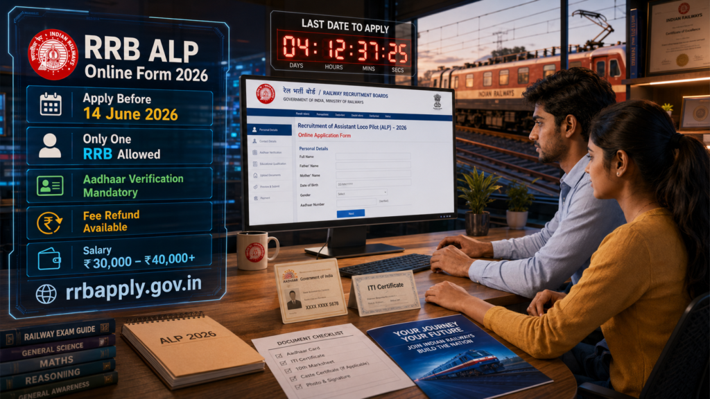 Railway RRB ALP Recruitment 2026 — 11,127 Vacancies, 14 June Last Date, बदला Exam Pattern और पूरी जानकारी