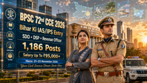 BPSC 72nd Pre Recruitment 2026 — 1,186 Vacancies, 31 May Last Date, Prelims 26 July और पूरी जानकारी
