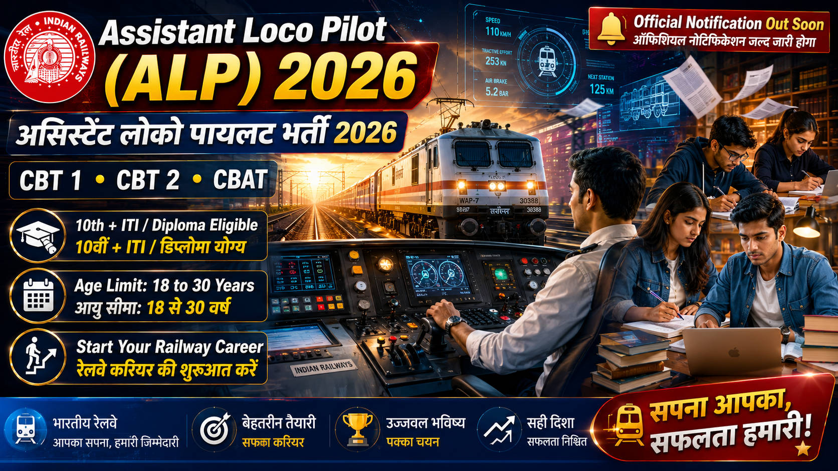 Railway RRB ALP Bharti 2026 – 11,127 Posts के लिए Online Form भरें | पूरी जानकारी हिंदी में
